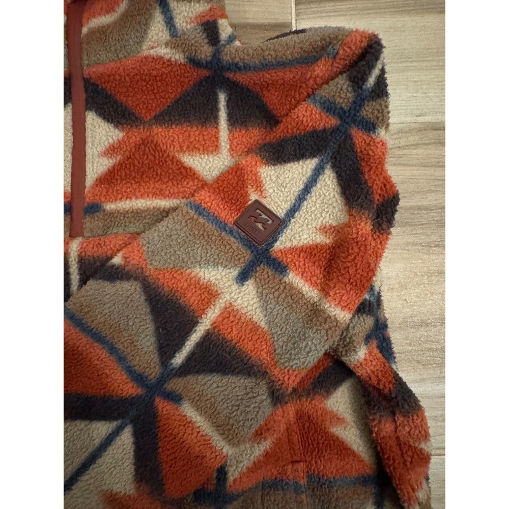 Billabong A/DIV Fleece Pullover Mens Medium Southwestern Geometric Quarter Zip - Picture 4 of 6